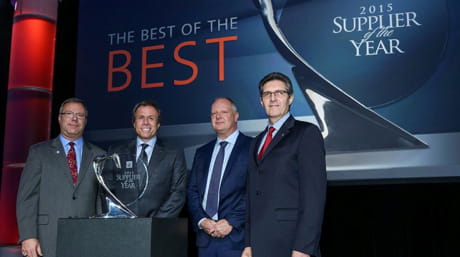 DSV received Supplier of the Year 2015 award from GM